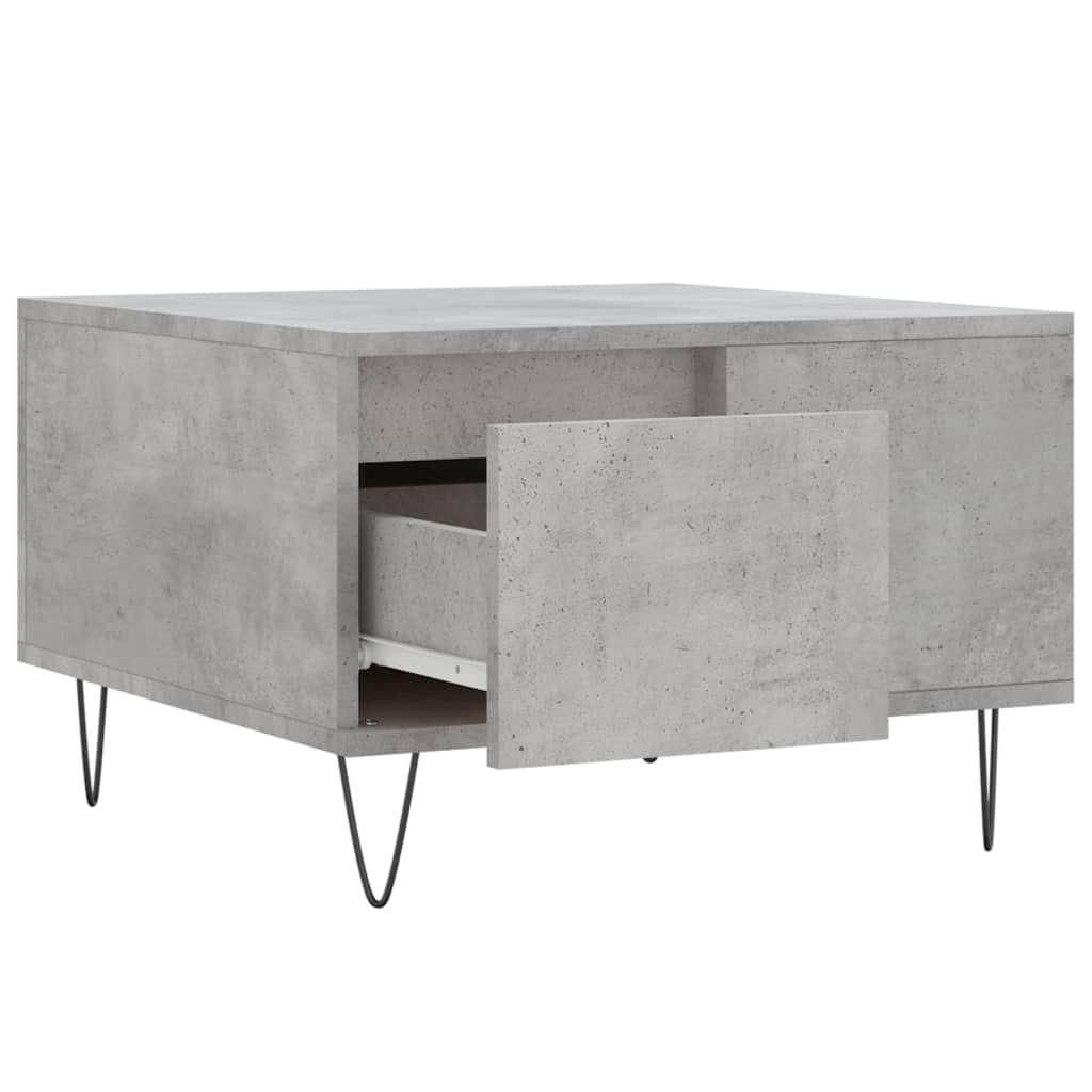 Sofabord betongrå 55x55x36,5 cm træmateriale