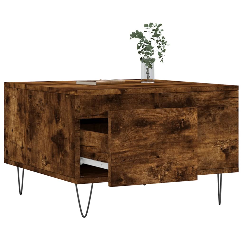 Sofabord røget eg 55x55x36,5 cm træmateriale