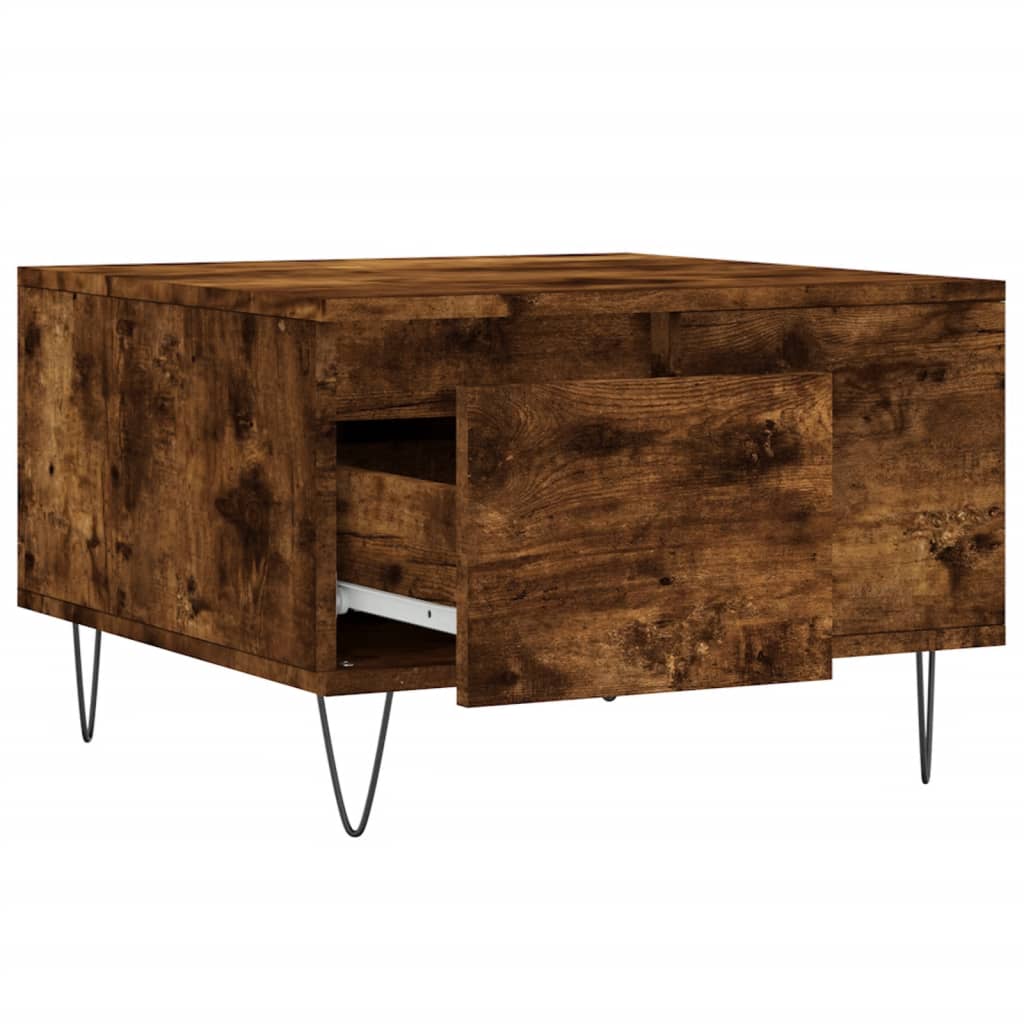 Sofabord røget eg 55x55x36,5 cm træmateriale