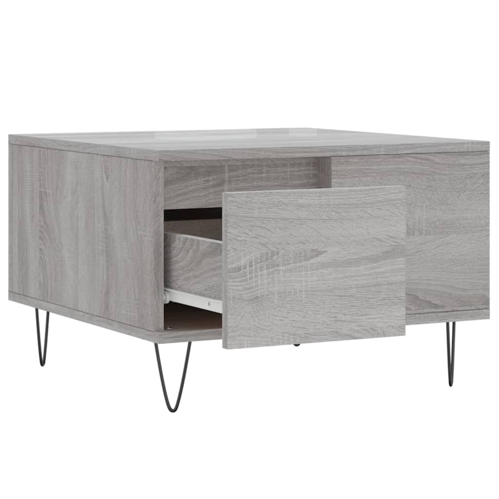 Sofabord Grå Sonoma 55x55x36,5 cm Træmateriale