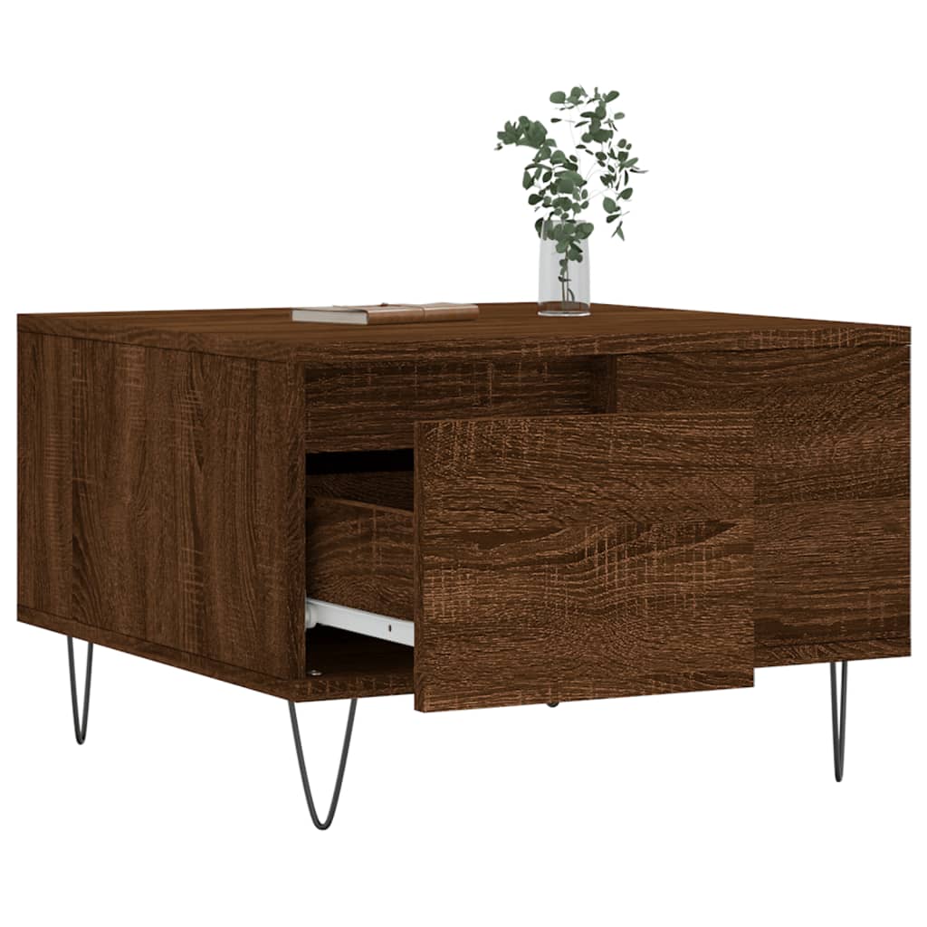 Sofabord Brun Eg Look 55x55x36,5 cm Træmateriale