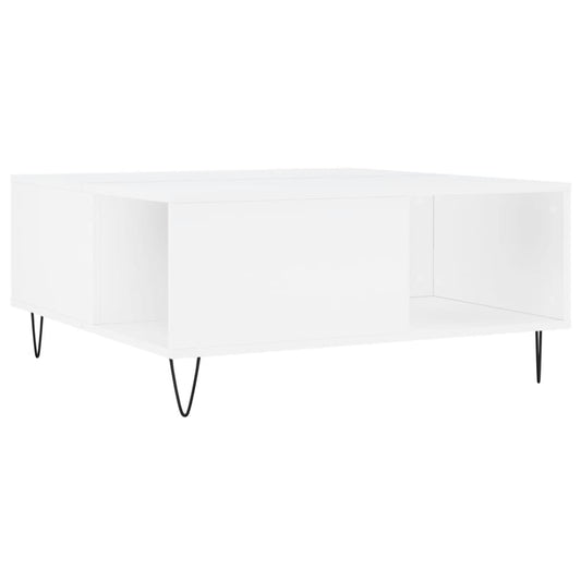 Couchtisch Weiß 80x80x36,5 cm Holzwerkstoff