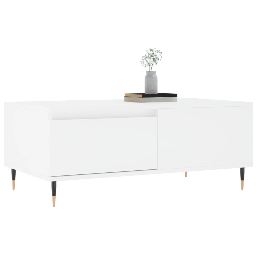Sofabord Hvid 90x50x36,5 cm Træ Materiale