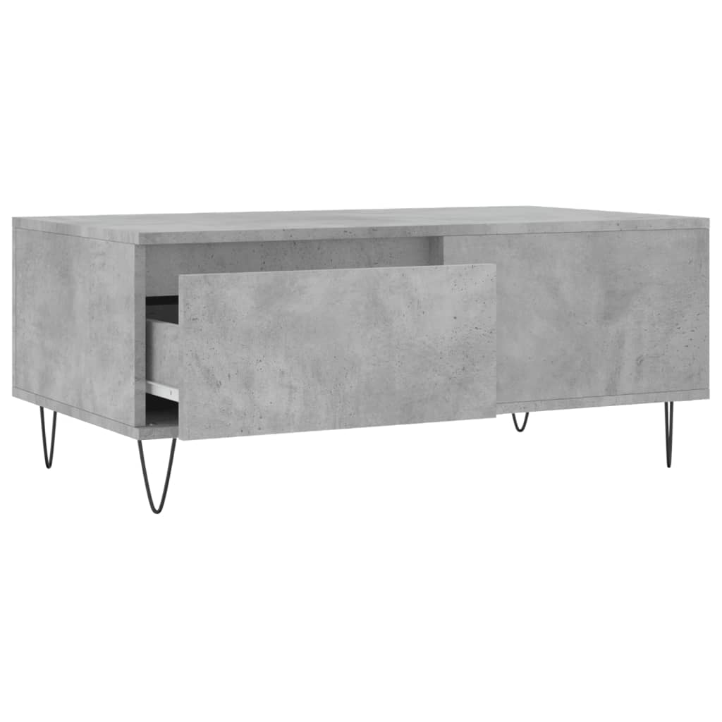 Sofabord betongrå 90x50x36,5 cm træmateriale