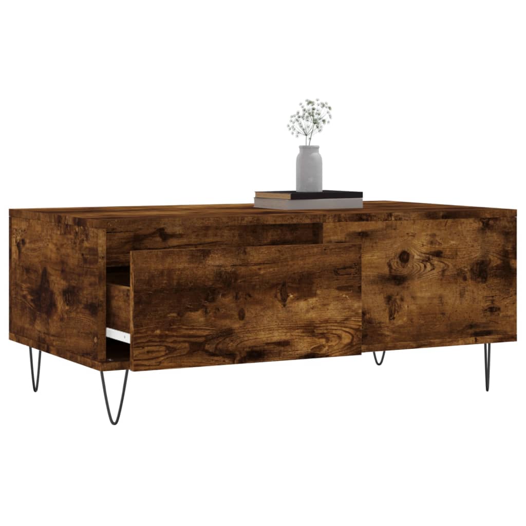 Sofabord røget eg 90x50x36,5 cm træmateriale