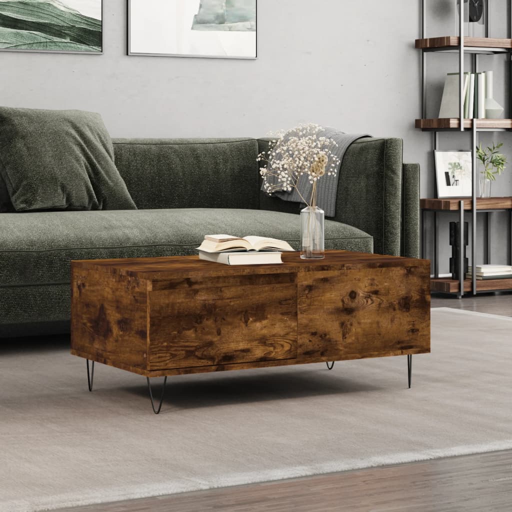 Sofabord røget eg 90x50x36,5 cm træmateriale
