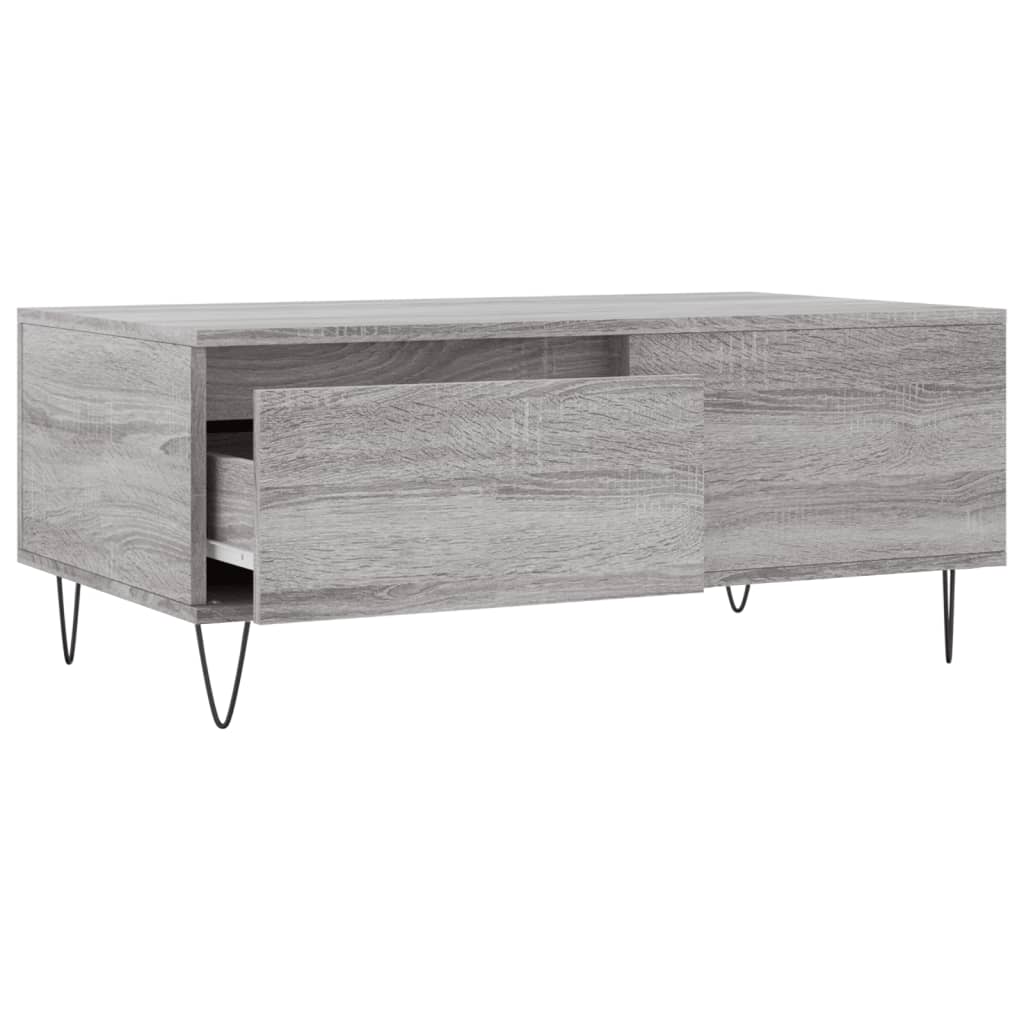 Sofabord Grå Sonoma 90x50x36,5 cm Træmateriale