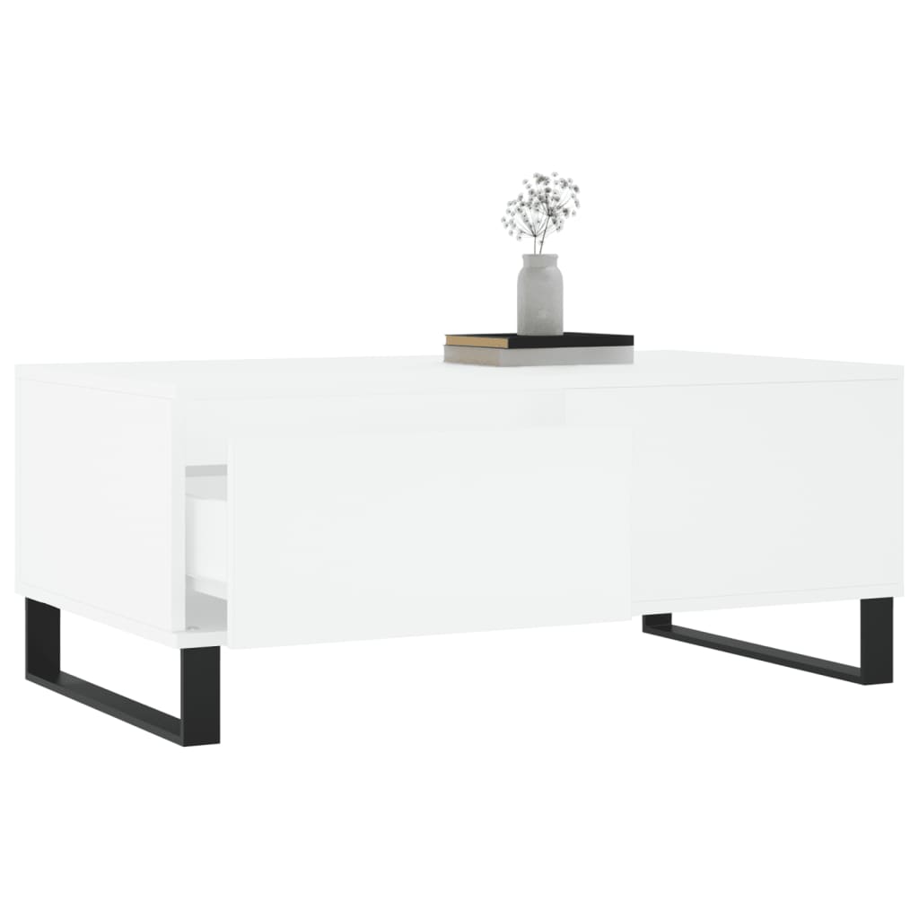 Sofabord Hvid 90x50x36,5 cm Træ Materiale