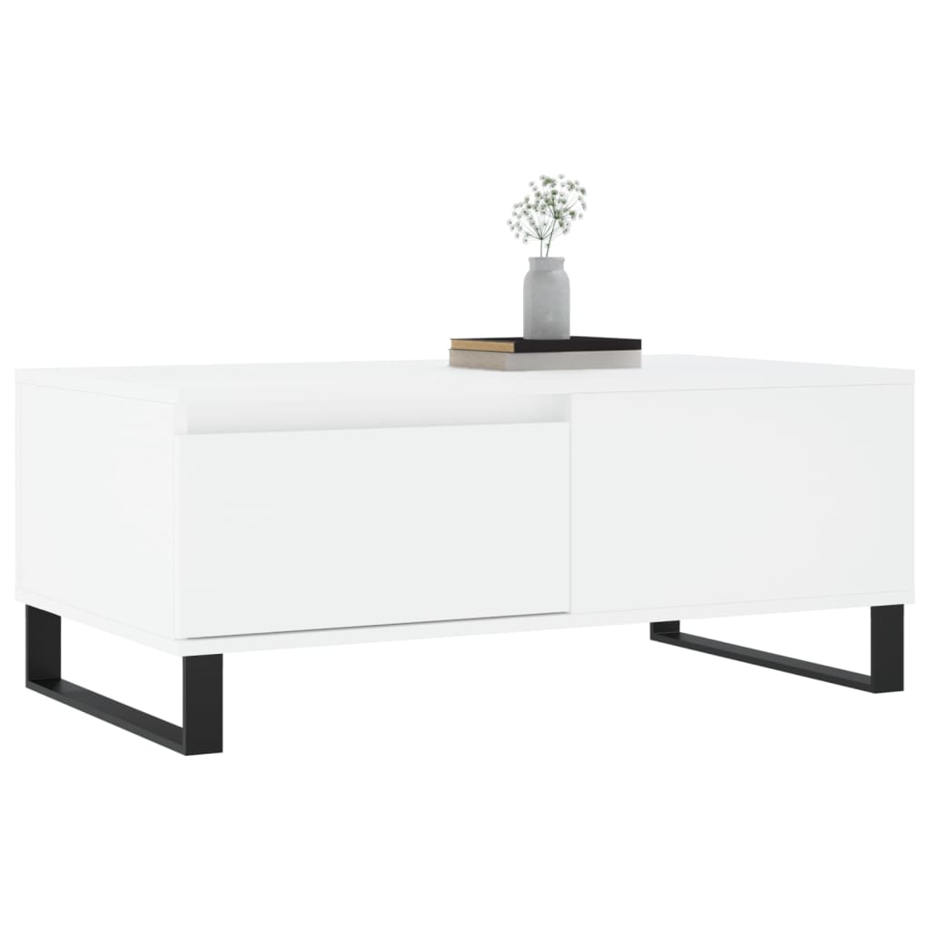 Sofabord Hvid 90x50x36,5 cm Træ Materiale