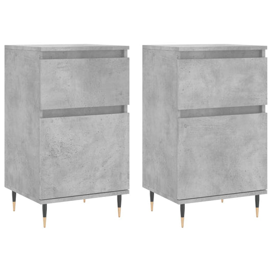 Sideboards 2 Stk. Betongrau 40x35x70 cm Holzwerkstoff