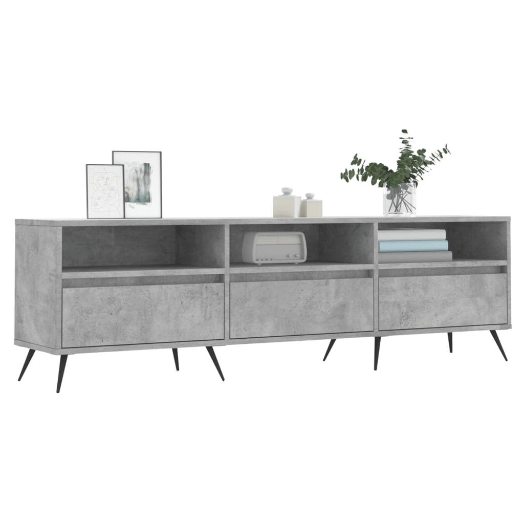 TV-møbel betongrå 150x30x44,5 cm træmateriale
