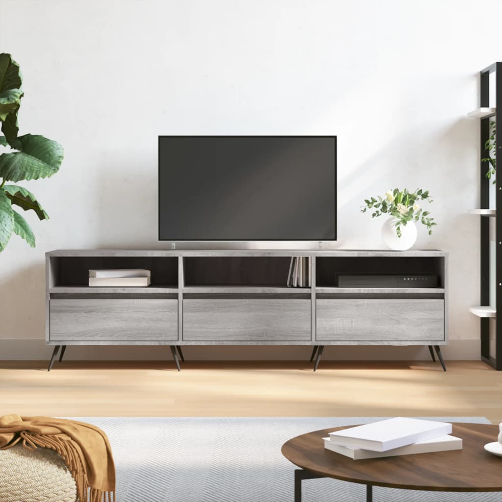TV-skab Grå Sonoma 150x30x44,5 cm Træ Materiale