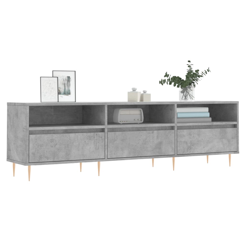 TV-møbel betongrå 150x30x44,5 cm træmateriale