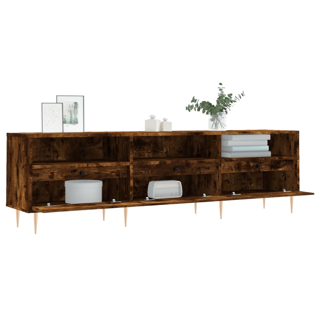 TV-møbel røget eg 150x30x44,5 cm træmateriale