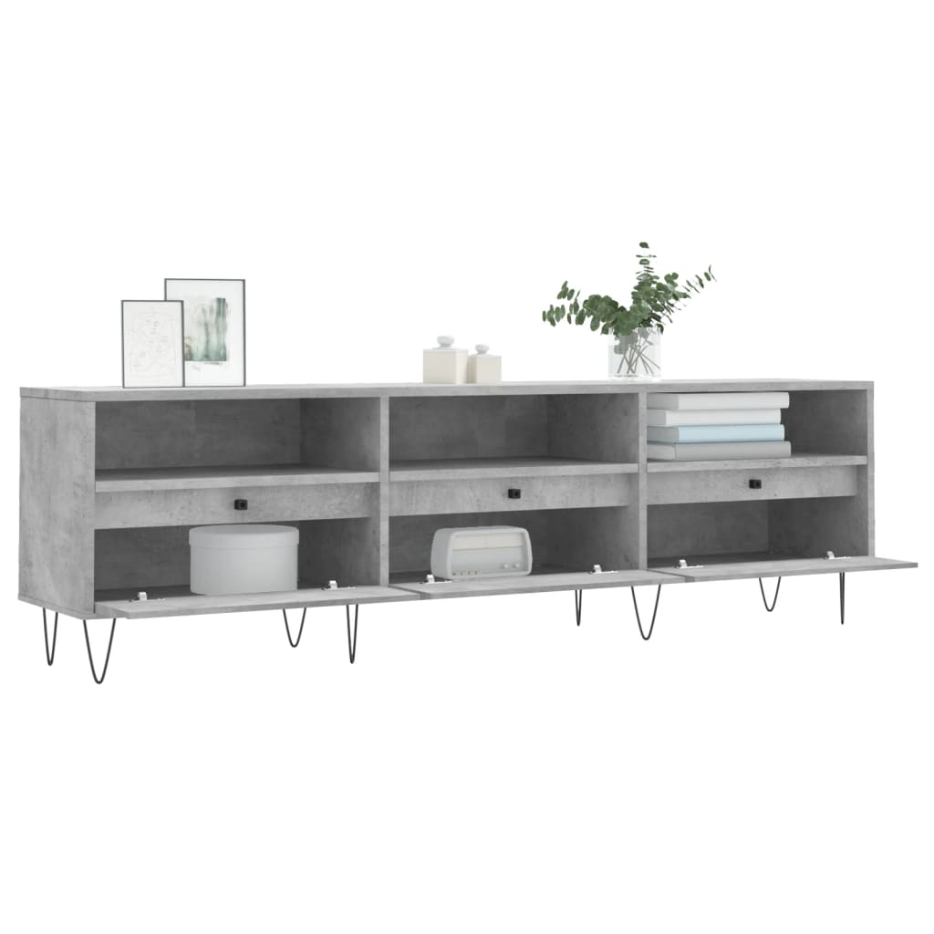 TV-møbel betongrå 150x30x44,5 cm træmateriale