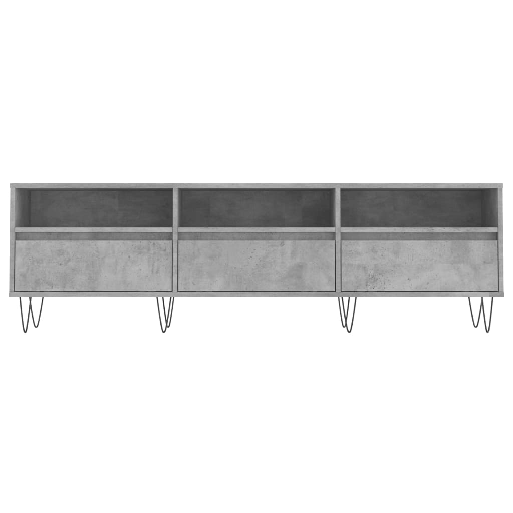 TV-møbel betongrå 150x30x44,5 cm træmateriale