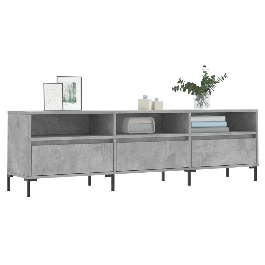 TV-møbel betongrå 150x30x44,5 cm træmateriale
