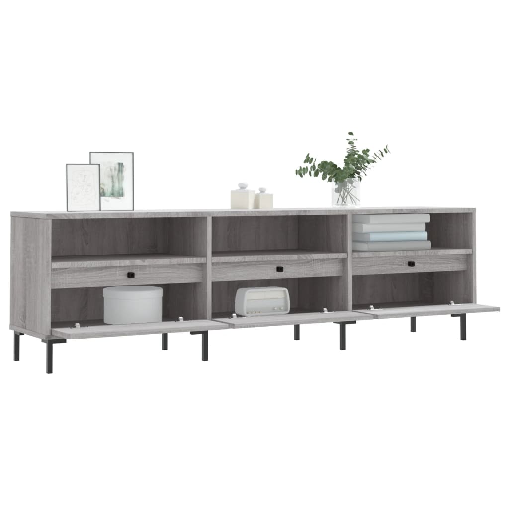 TV-skab Grå Sonoma 150x30x44,5 cm Træ Materiale