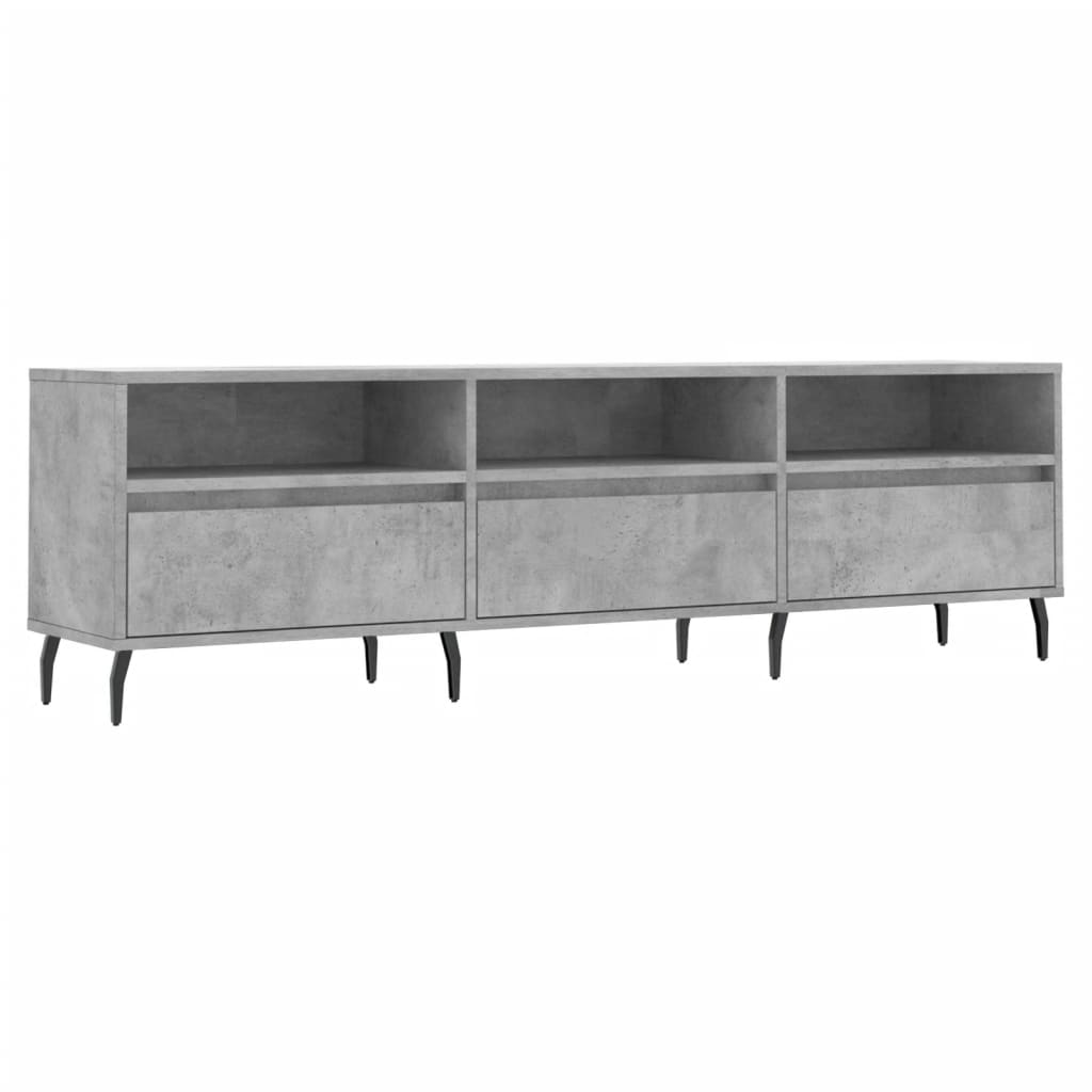 TV-møbel betongrå 150x30x44,5 cm træmateriale