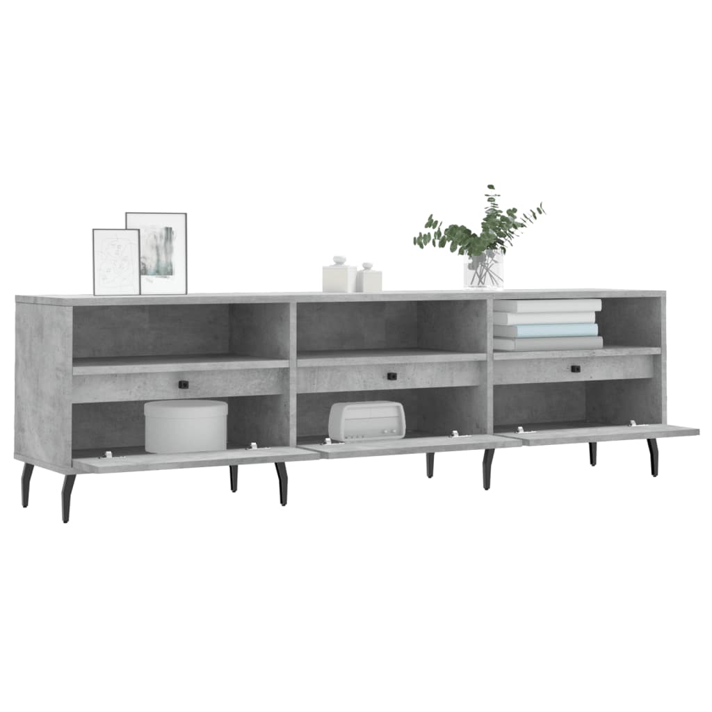 TV-møbel betongrå 150x30x44,5 cm træmateriale