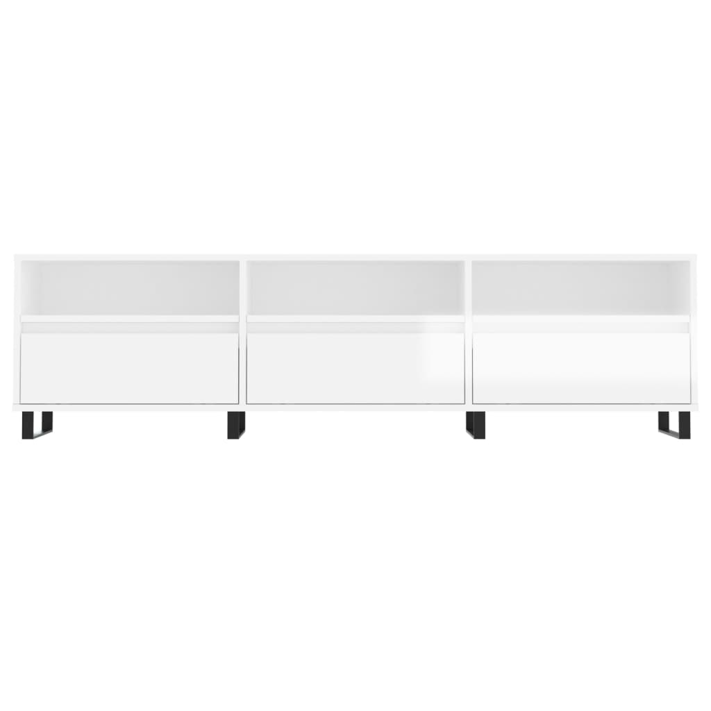 Tv-møbel højglans hvid 150x30x44,5 cm træmateriale