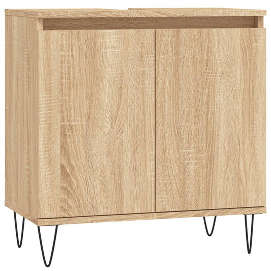 Badschrank Sonoma-Eiche 58x33x60 cm Holzwerkstoff