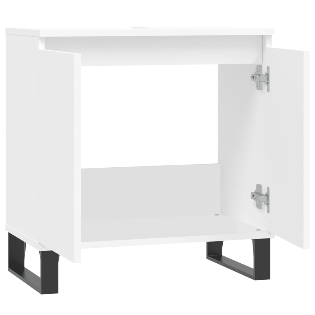 Badeværelsesskab Hvid 58x33x60 cm Træ Materiale