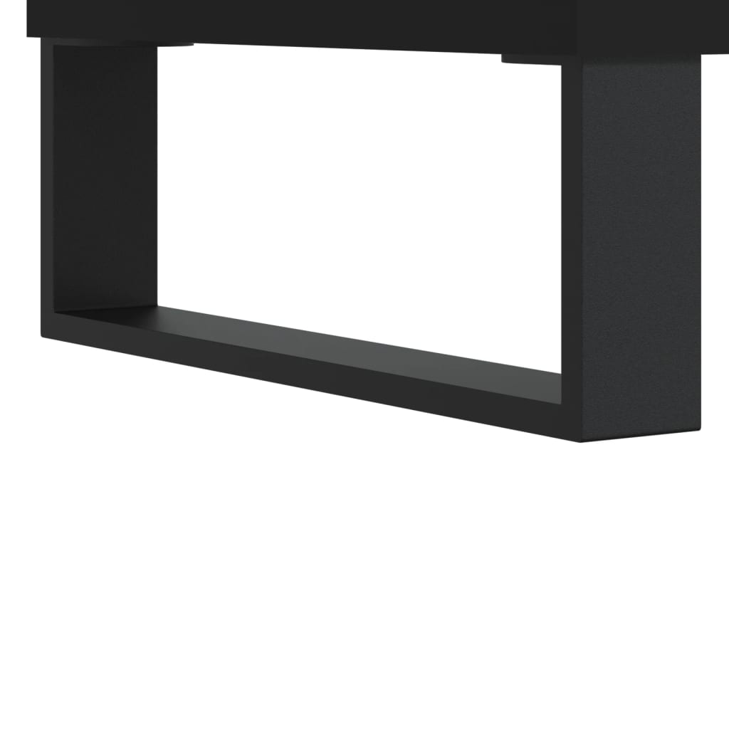 Badeværelsesskab Sort 58x33x60 cm Træ Materiale