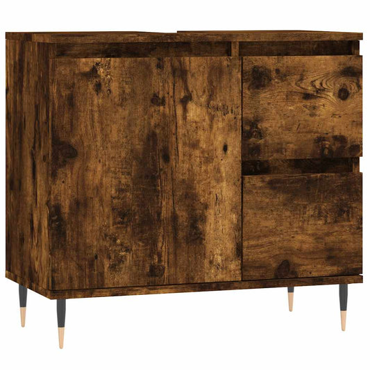 Badschrank Räuchereiche 65x33x60 cm Holzwerkstoff