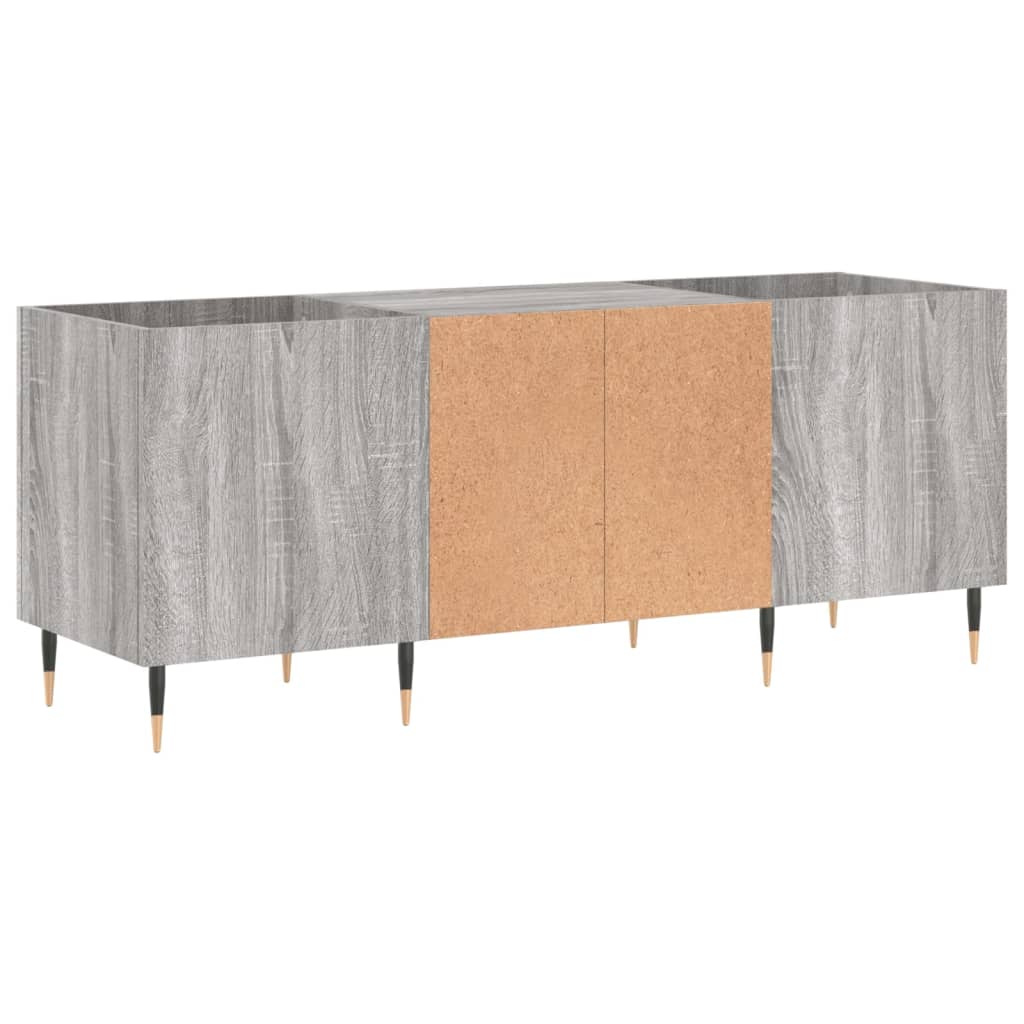 Pladeskab Grå Sonoma 121x38x48 cm Træmateriale