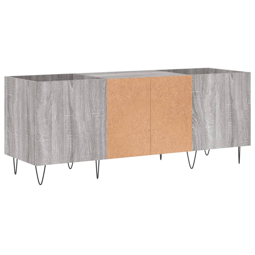 Pladeskab Grå Sonoma 121x38x48 cm Træmateriale