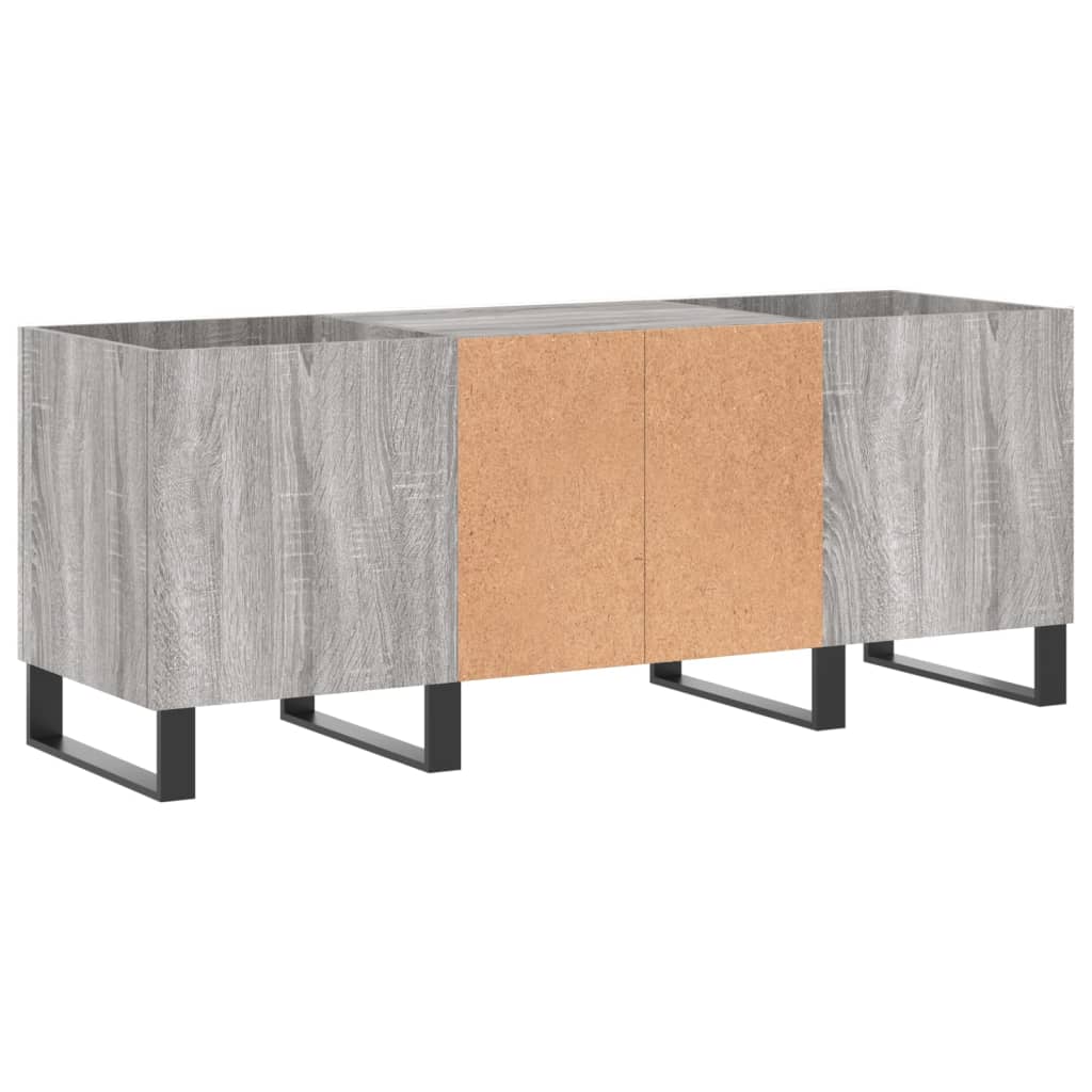 Pladeskab Grå Sonoma 121x38x48 cm Træmateriale