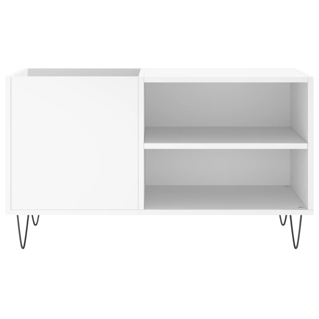 Pladeskab Hvid 85x38x48 cm Træmateriale