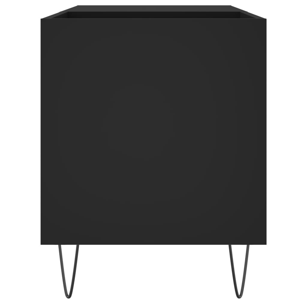 Pladeskab Sort 85x38x48 cm Træ Materiale