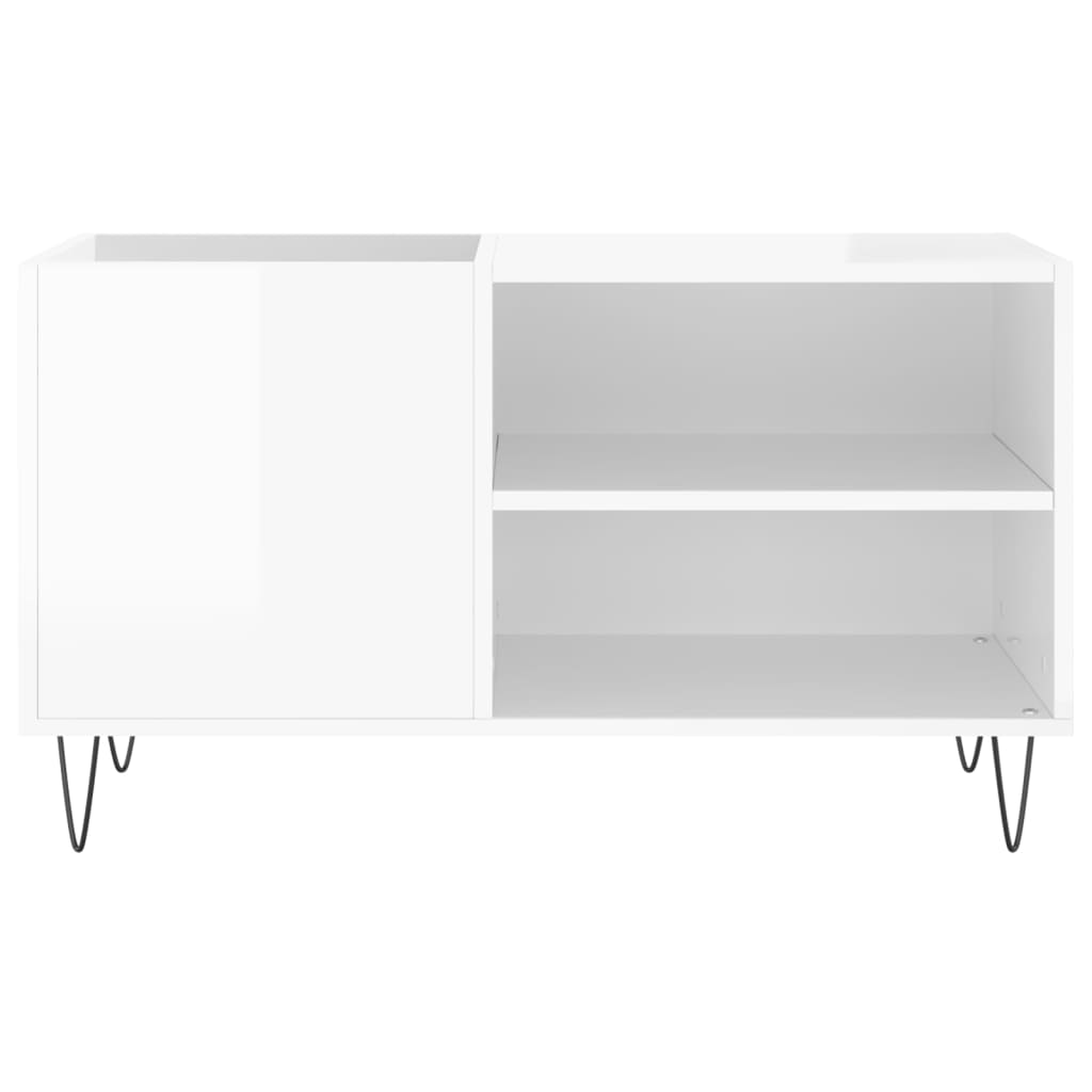 Pladeskab Højglans Hvid 85x38x48 cm Træmateriale
