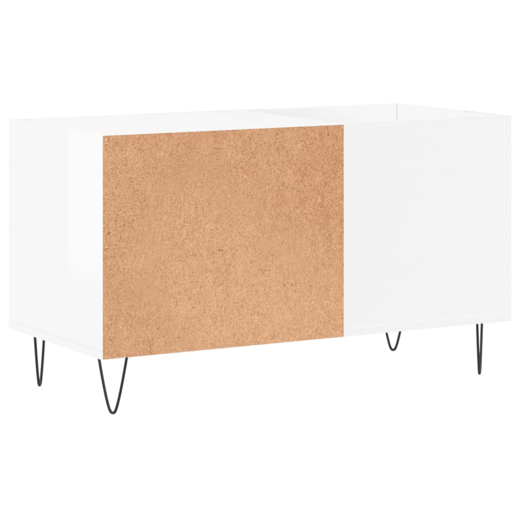 Pladeskab Højglans Hvid 85x38x48 cm Træmateriale
