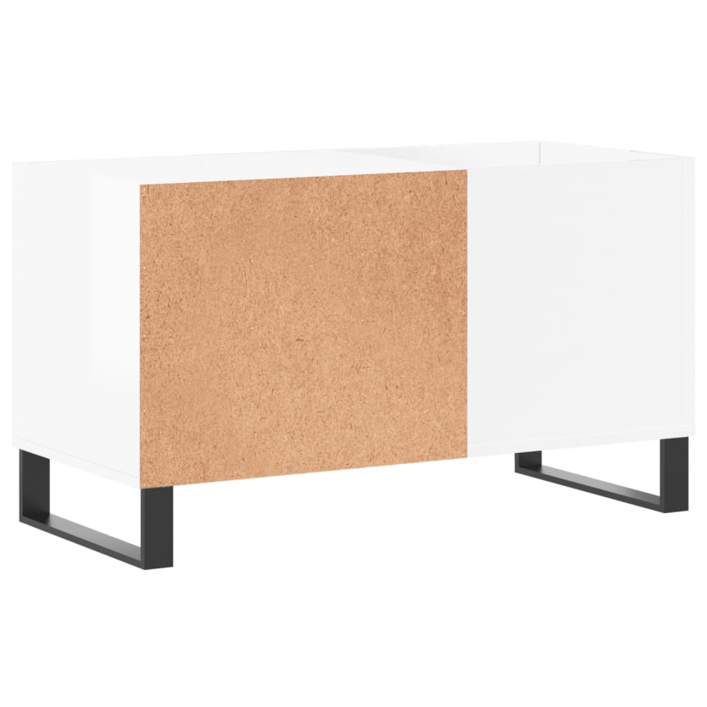 Pladeskab Højglans Hvid 85x38x48 cm Træmateriale