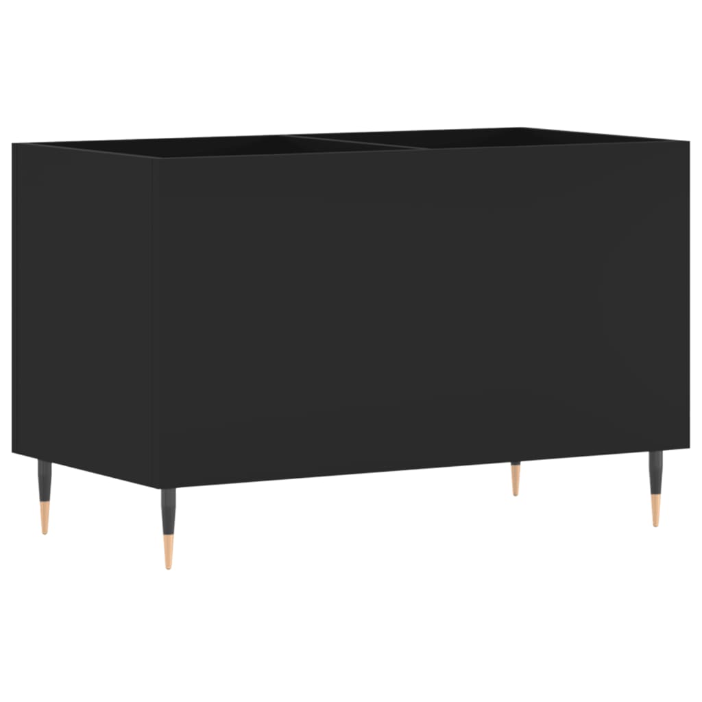 Pladeskab Sort 74,5x38x48 cm Træmateriale