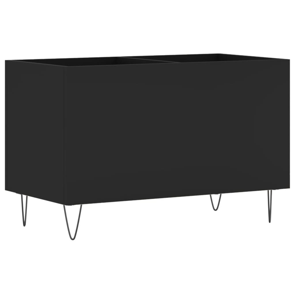 Pladeskab Sort 74,5x38x48 cm Træ Materiale