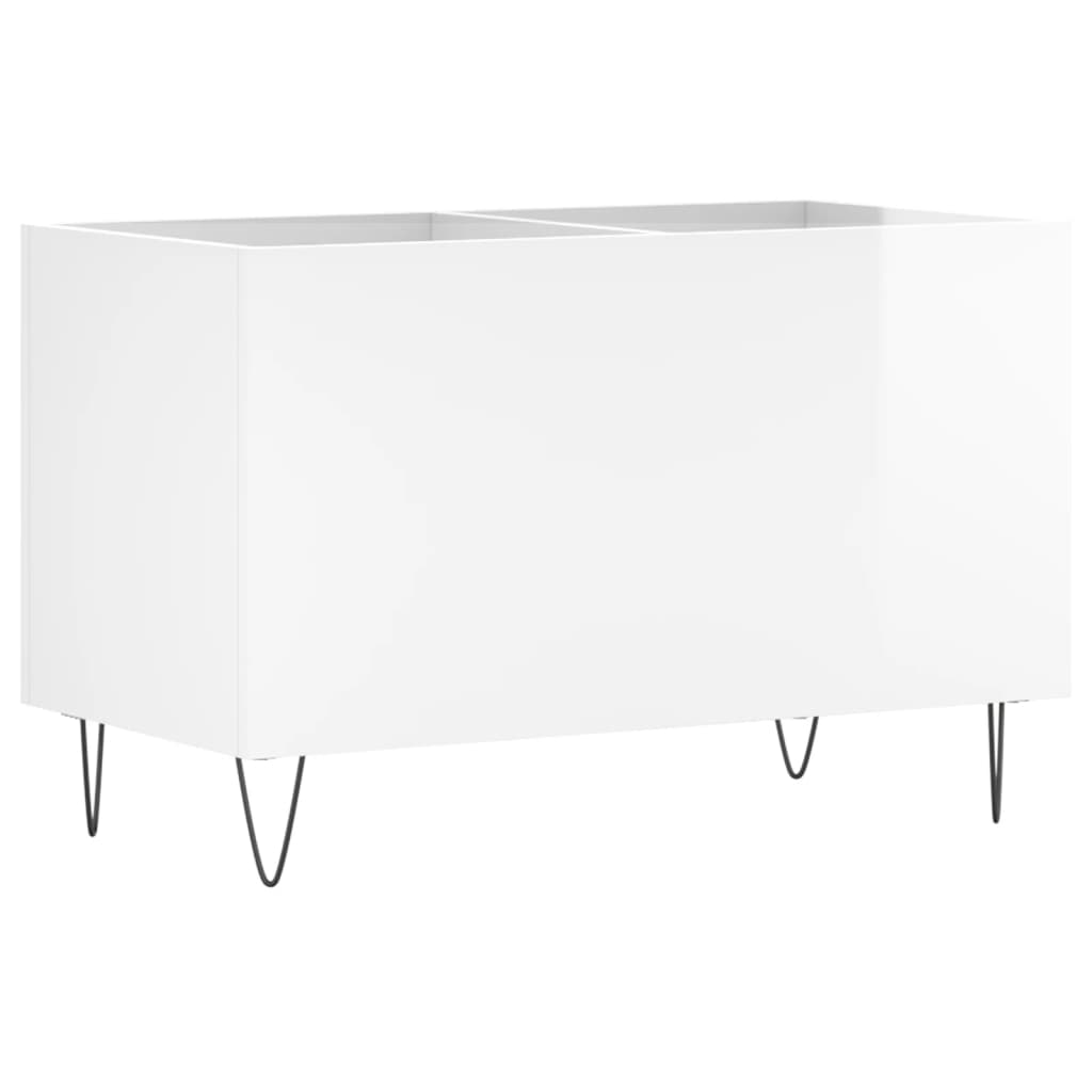 Pladeskab Højglans Hvid 74,5x38x48 cm Træmateriale