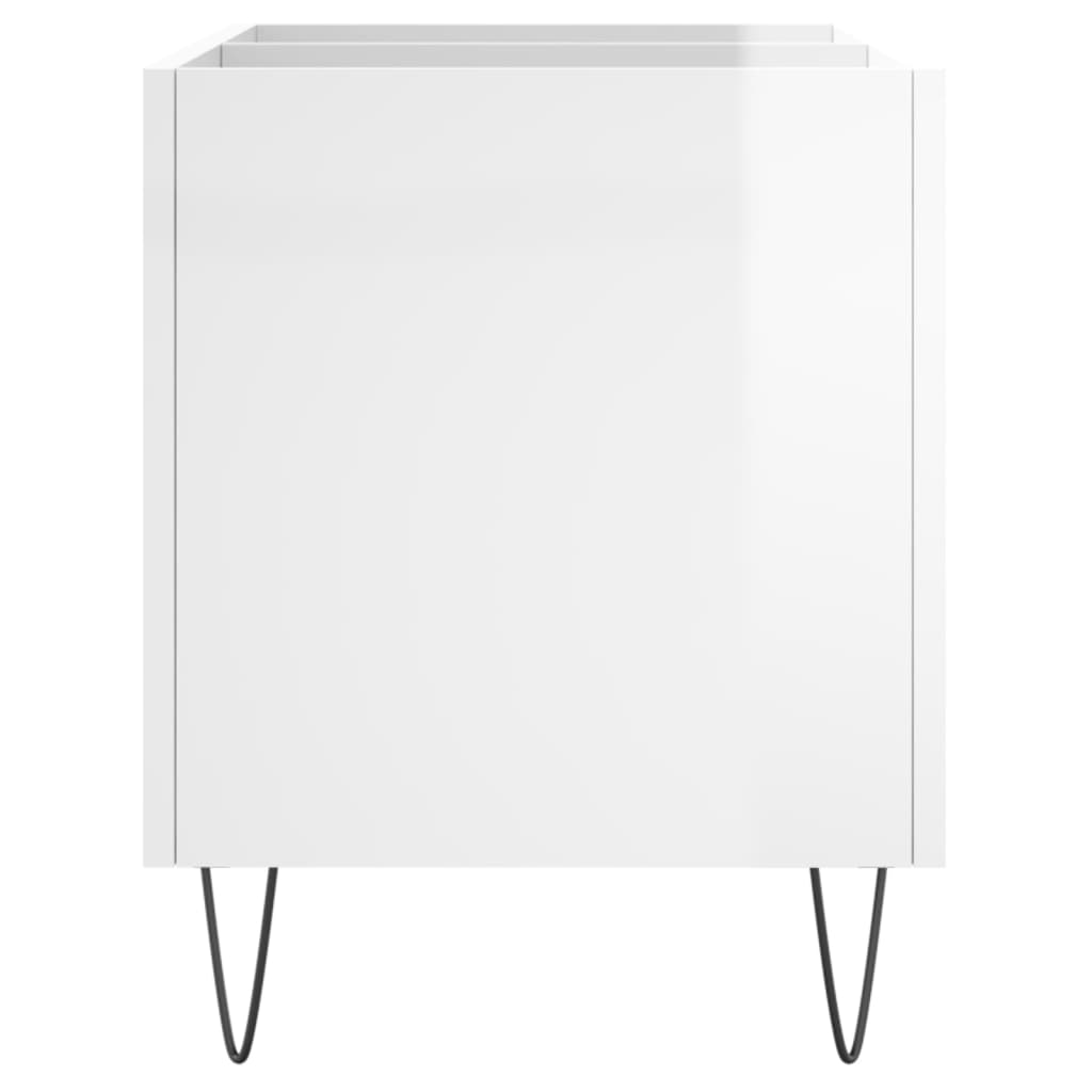 Pladeskab Højglans Hvid 74,5x38x48 cm Træmateriale