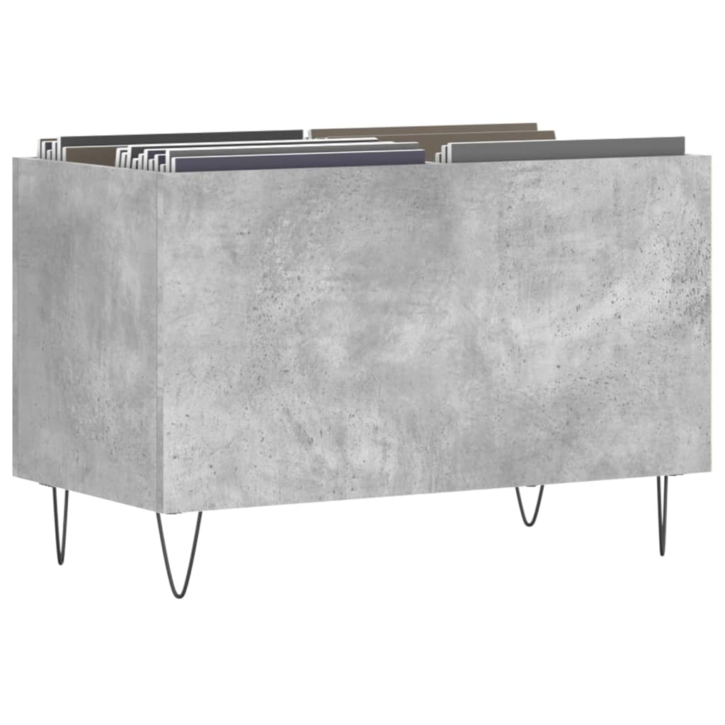 Pladeskab Beton Grå 74,5x38x48 cm Træmateriale