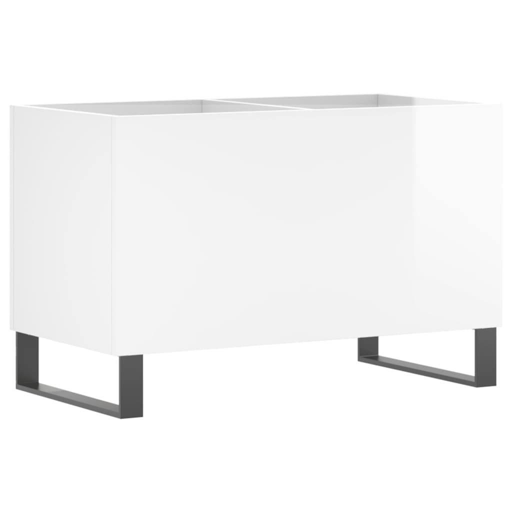 Pladeskab Højglans Hvid 74,5x38x48 cm Træmateriale