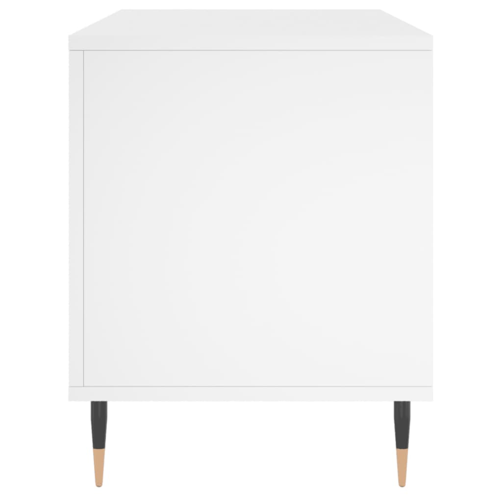 Pladeskab Hvid 100x38x48 cm Træ Materiale