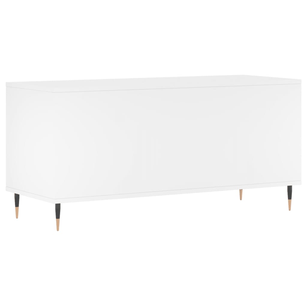 Pladeskab Hvid 100x38x48 cm Træ Materiale