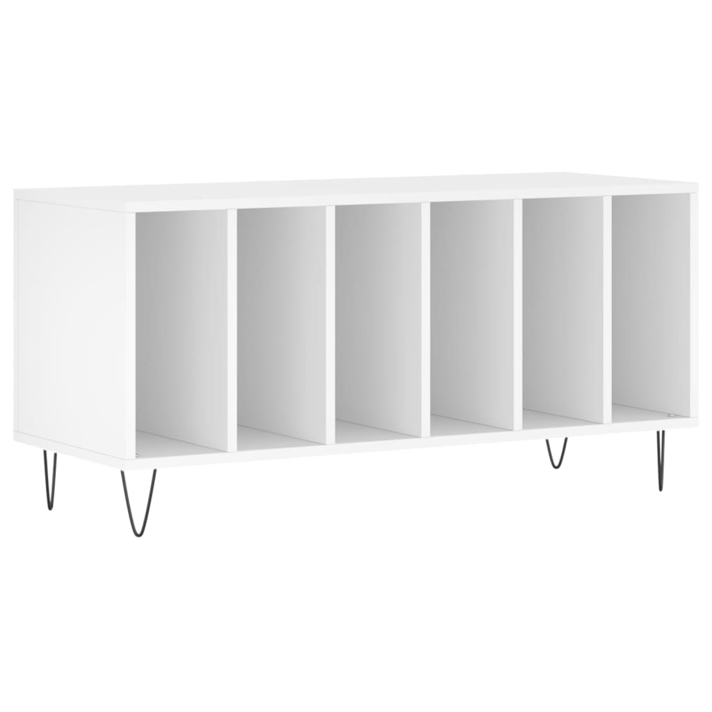 Pladeskab Hvid 100x38x48 cm Træ Materiale