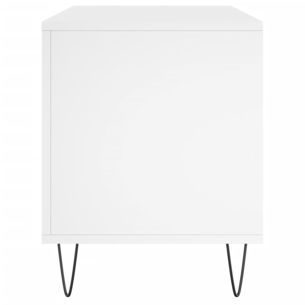 Pladeskab Hvid 100x38x48 cm Træ Materiale