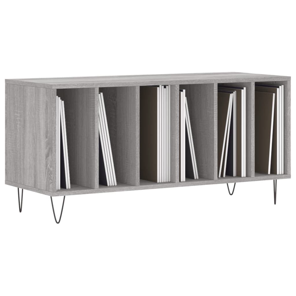 Pladeskab Grå Sonoma 100x38x48 cm Træmateriale