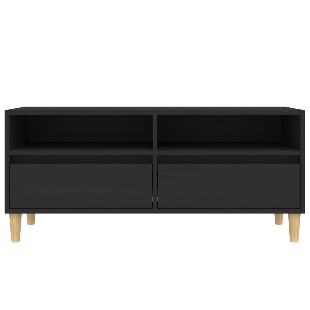 TV-skab Sort 100x34,5x44,5 cm Træ Materiale