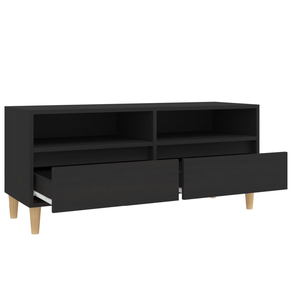 TV-skab Sort 100x34,5x44,5 cm Træ Materiale